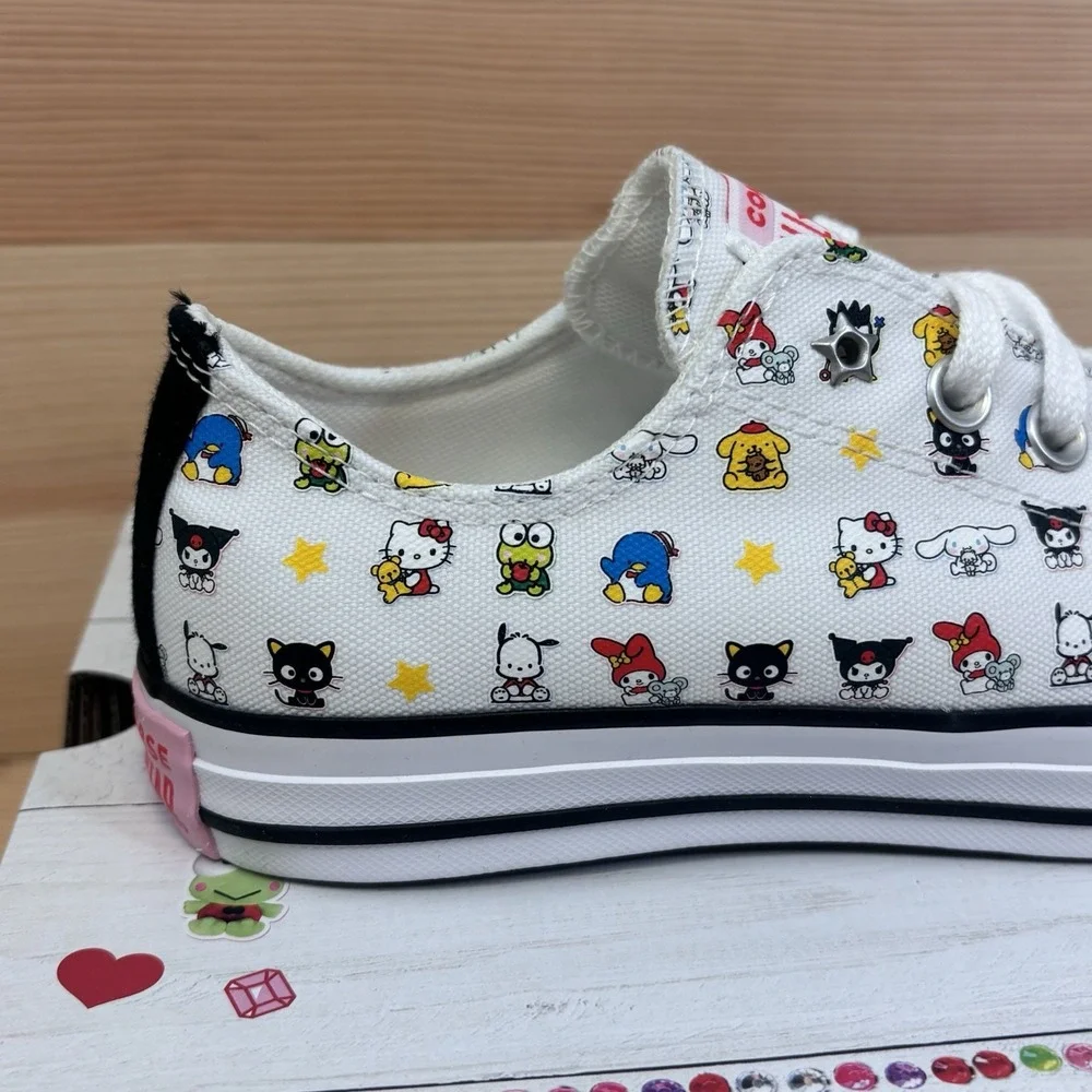 Converse HELLO KITTY And Friends Chuck Taylor White Low Sneakers Women's Sz 9